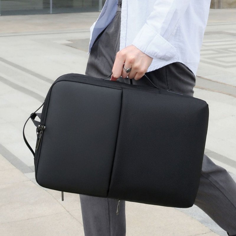 Business waterproof bag expandable USB charging backpack 15-16 inch computer backpack