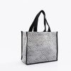 High-quality woven handheld tote bag, large-capacity PVC toiletry bag