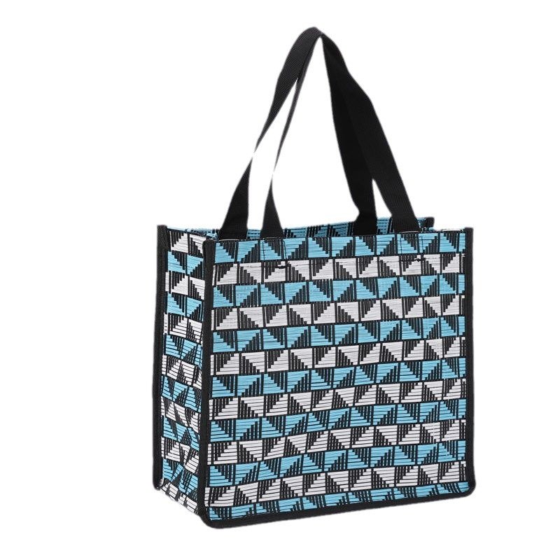High-quality woven handheld tote bag, large-capacity PVC toiletry bag