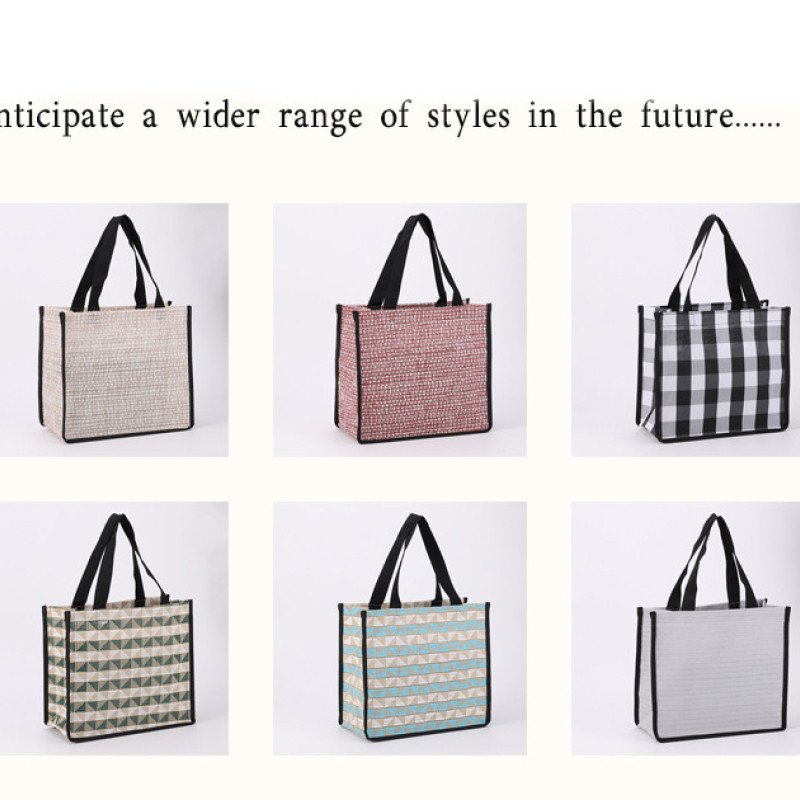 High-quality woven handheld tote bag, large-capacity PVC toiletry bag