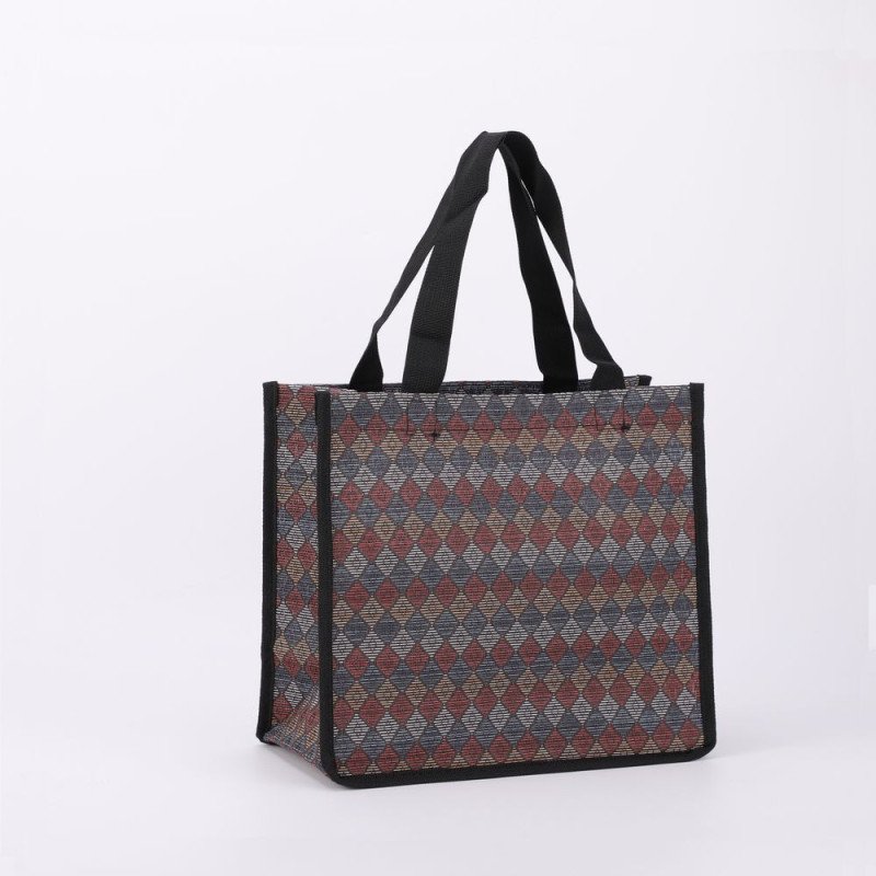 High-quality woven handheld tote bag, large-capacity PVC toiletry bag