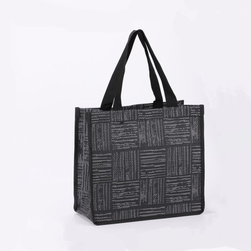 High-quality woven handheld tote bag, large-capacity PVC toiletry bag