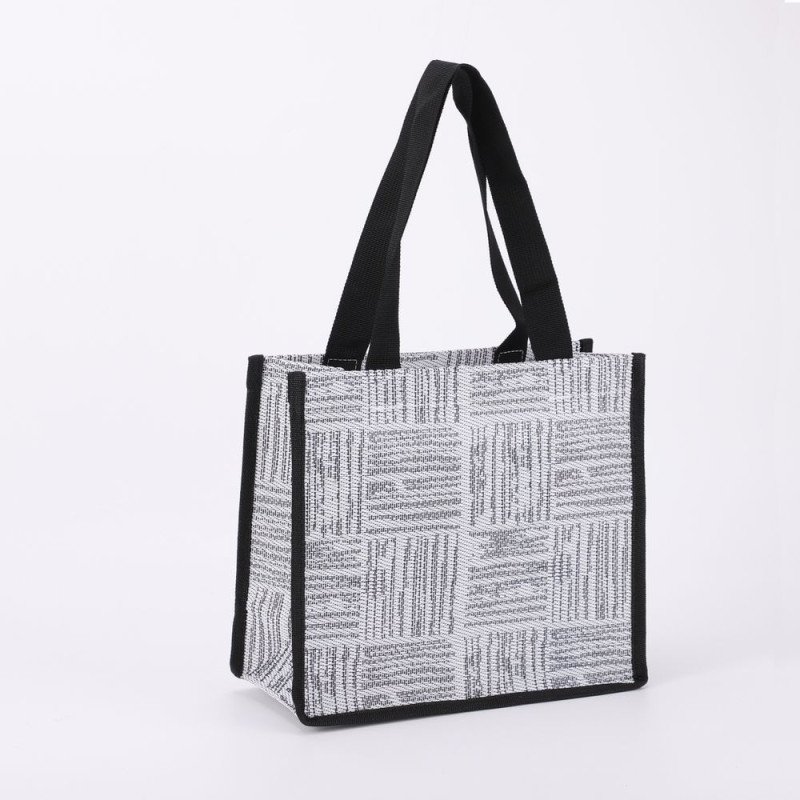 High-quality woven handheld tote bag, large-capacity PVC toiletry bag