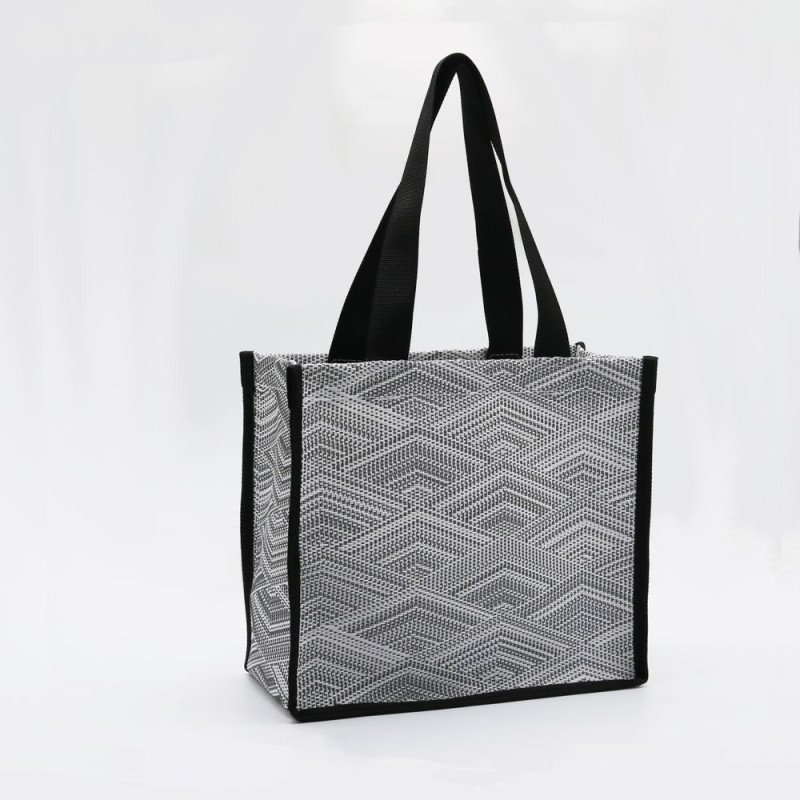 High-quality woven handheld tote bag, large-capacity PVC toiletry bag