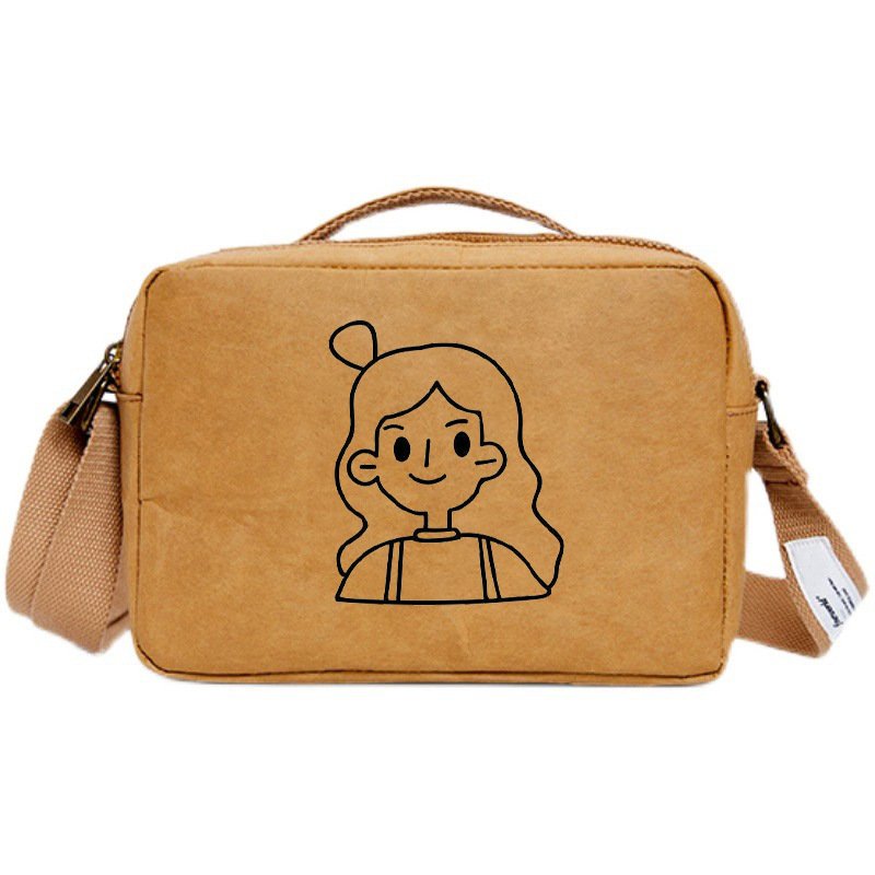 Washable kraft paper handbag, gift gift shopping bag packaging, DuPont paper bag