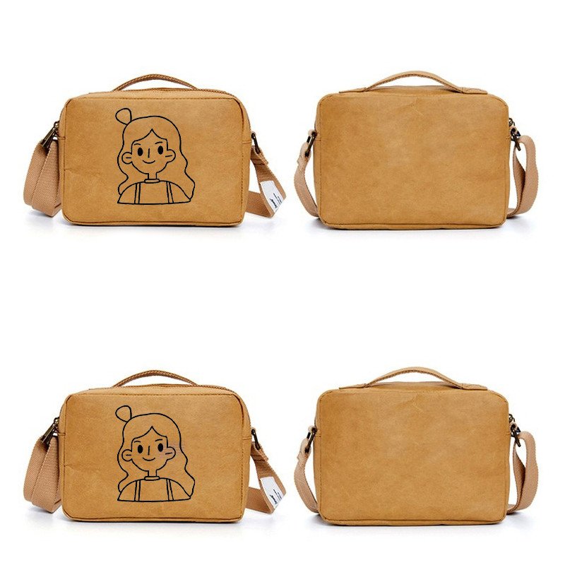 Washable kraft paper handbag, gift gift shopping bag packaging, DuPont paper bag