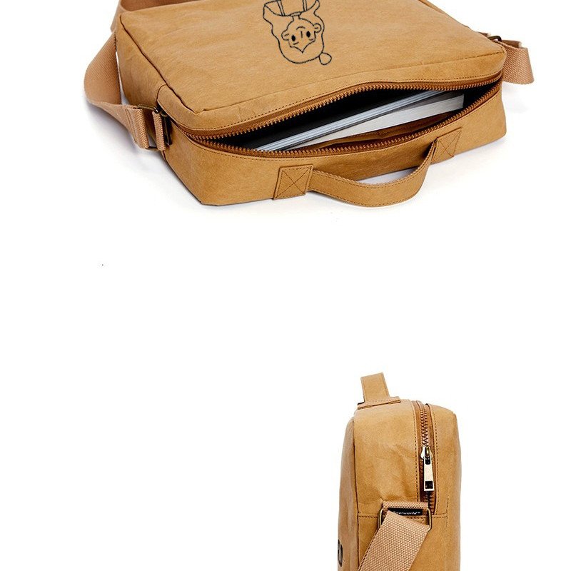 Washable kraft paper handbag, gift gift shopping bag packaging, DuPont paper bag