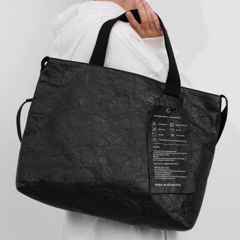 Custom logo tote bag waterproof washable cultural and creative portable DuPont paper bag