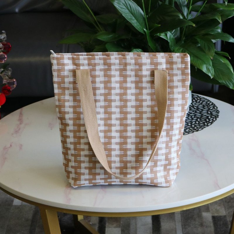 Bucket bag, high-end mobile phone bag, shoulder bag, summer style, versatile fashion bag, woven women's cool bag