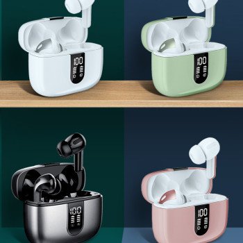 Smart Noise Canceling Wireless Headphones In-Ear Waterproof Long Battery Life Bluetooth Headphones