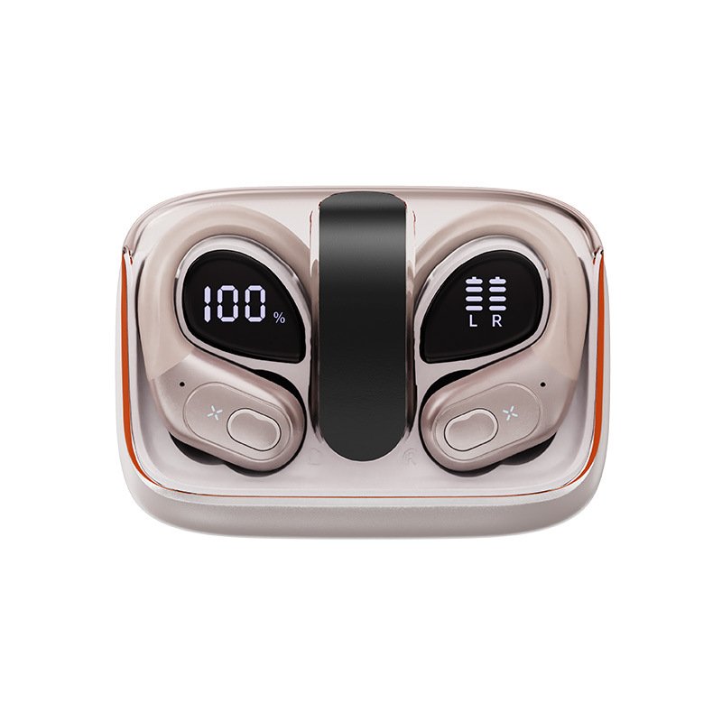 LED digital display noise reduction sports fitness ear-mounted Huaqiangbei true wireless Bluetooth headphones