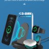 Wireless digital charging with clock four-in-one night light multi-function suitable for Apple mobile phone fast charger