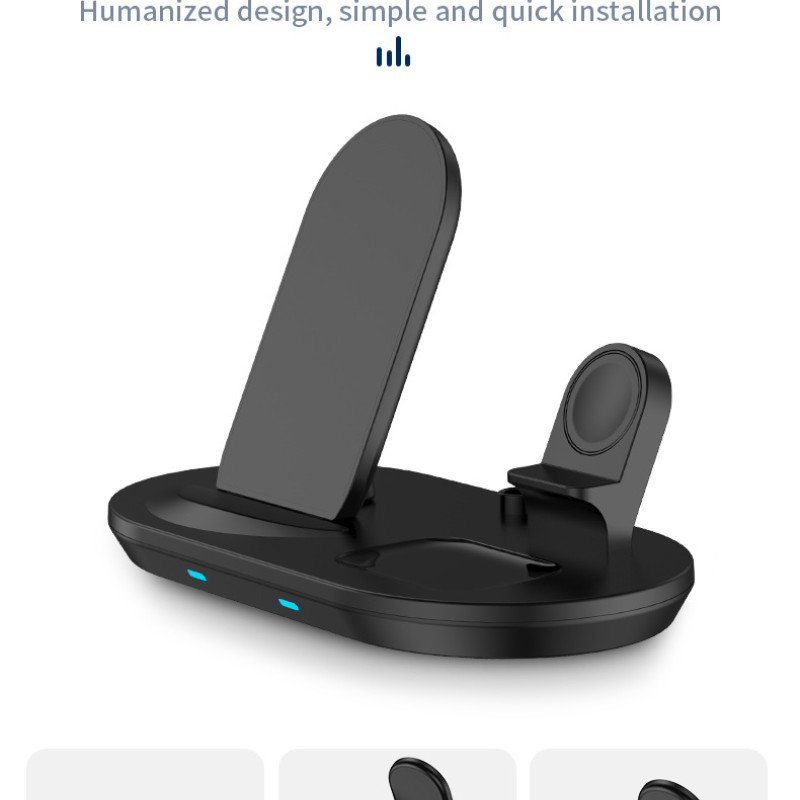 Wireless digital charging with clock four-in-one night light multi-function suitable for Apple mobile phone fast charger