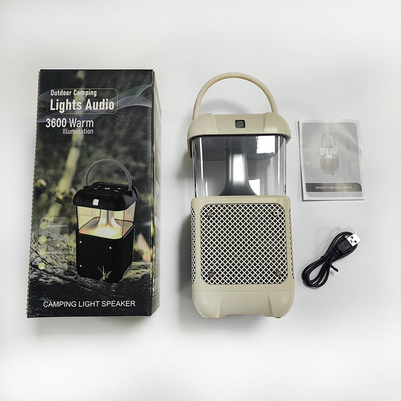 Multifunctional high quality outdoor camping lamp, wireless Bluetooth speaker, portable and long-lasting