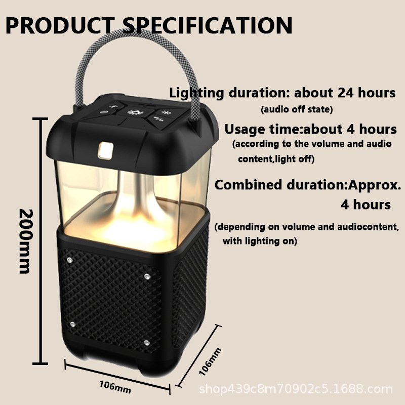 Multifunctional high quality outdoor camping lamp, wireless Bluetooth speaker, portable and long-lasting