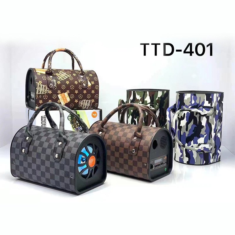 4-inch portable Bluetooth speaker with microphone card for radio reception, camouflage gift, desktop wireless flashing speaker