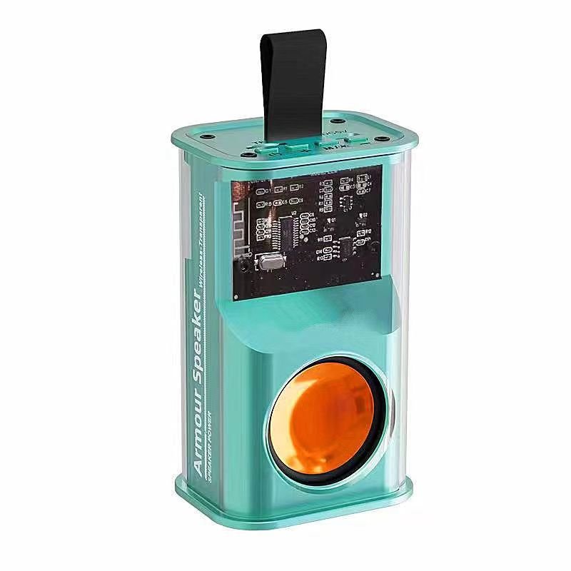 Small Mecha Bluetooth speaker Outdoor speaker Transparent Mecha Portable Bluetooth speaker