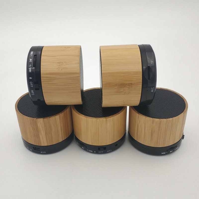 S10 Wooden Environmentally Friendly Bluetooth speaker Mini Bamboo Wireless Card Subwoofer