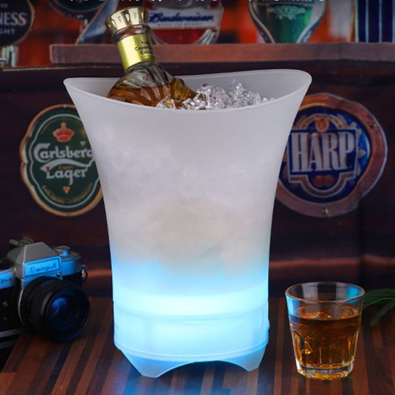 Wireless Bluetooth speaker ice bucket colorful LED light breathing light outdoor home KTV bar pp plastic wine barrel audio