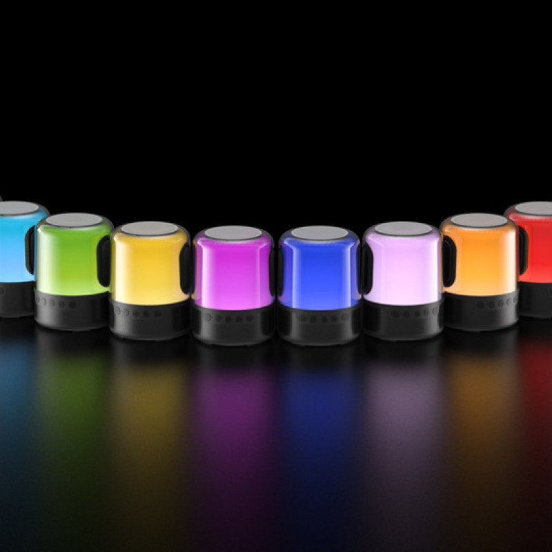 P50 Bluetooth speaker with mic colorful LED subwoofer dual diaphragm desktop small speaker