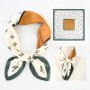 Retro carriage four-leaf clover square scarf, women's sun protection beach scarf