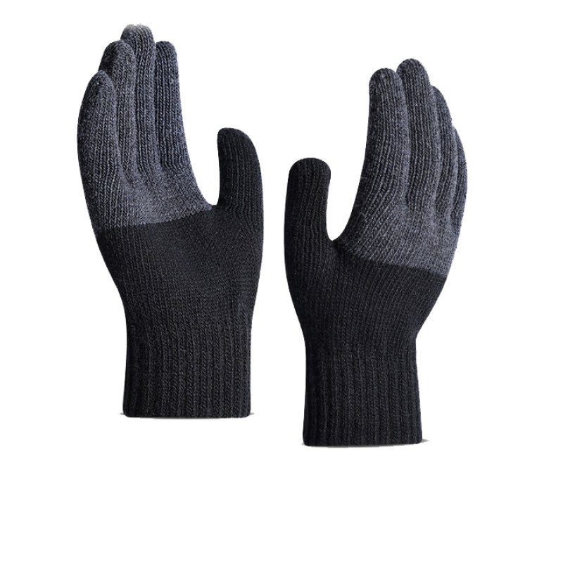 Touch screen gloves for men, winter cycling, anti cold yarn knitting, double-layer thickened and plush, winter student warmth cycling