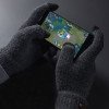 Touch screen gloves for men, winter cycling, anti cold yarn knitting, double-layer thickened and plush, winter student warmth cycling