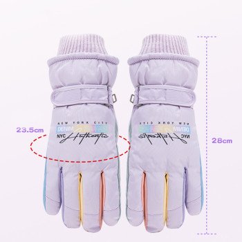 Winter women's touch screen cycling anti slip, waterproof, warm and cold resistant, with thick velvet and Korean version student down cotton skiing gloves