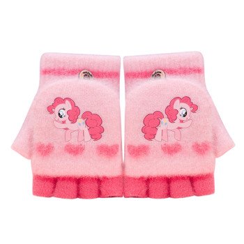 Autumn/Winter Girls' and Middle School Children's Half Finger Flip Cover Thickened Warmth 7-12 Elementary School Students' Writing Children's Gloves
