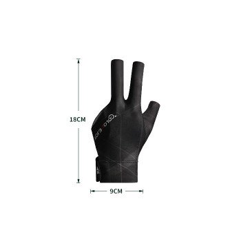 Billiards gloves, lightweight, breathable, sweat wicking, three finger exposed gloves, snooker table tennis anti slip gloves, single set XG67
