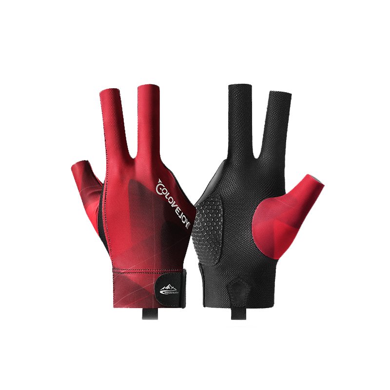 Billiards gloves, lightweight, breathable, sweat wicking, three finger exposed gloves, snooker table tennis anti slip gloves, single set XG67
