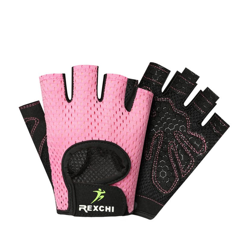 Fitness Half Finger Gloves for Men and Women Training Gym Dumbbell Exercise Cycling Butterfly Mesh Breathable Thin XG07