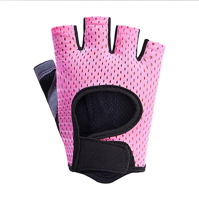 Half finger outdoor sports cycling men and women mountaineering fitness yoga driving shock absorption anti slip dew finger breathable gloves