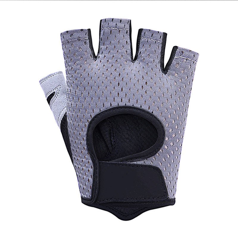 Half finger outdoor sports cycling men and women mountaineering fitness yoga driving shock absorption anti slip dew finger breathable gloves
