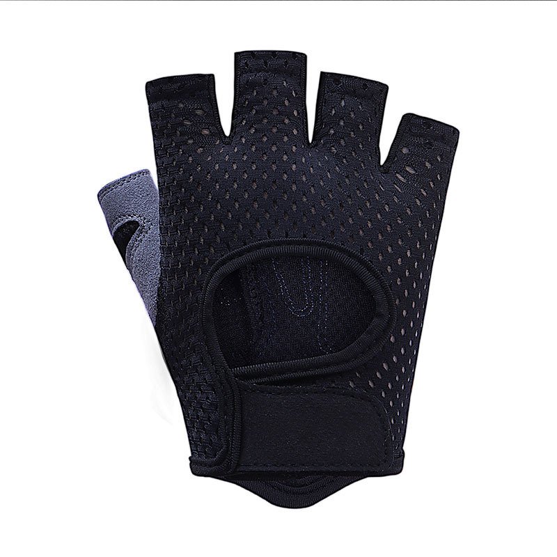 Half finger outdoor sports cycling men and women mountaineering fitness yoga driving shock absorption anti slip dew finger breathable gloves