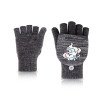 Christmas gloves for women, winter half finger flip cover, cold proof, warm knit yarn, cute cartoon, exposed finger student gloves