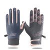 Warm and plush thick women's outdoor sports driving electric bike, cold proof, anti slip, touch screen, waterproof, winter cycling gloves