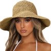 New Women's Large brimmed Sunscreen Sun Hat Fashionable and Versatile Foldable Wide brimmed Travel Straw Hat