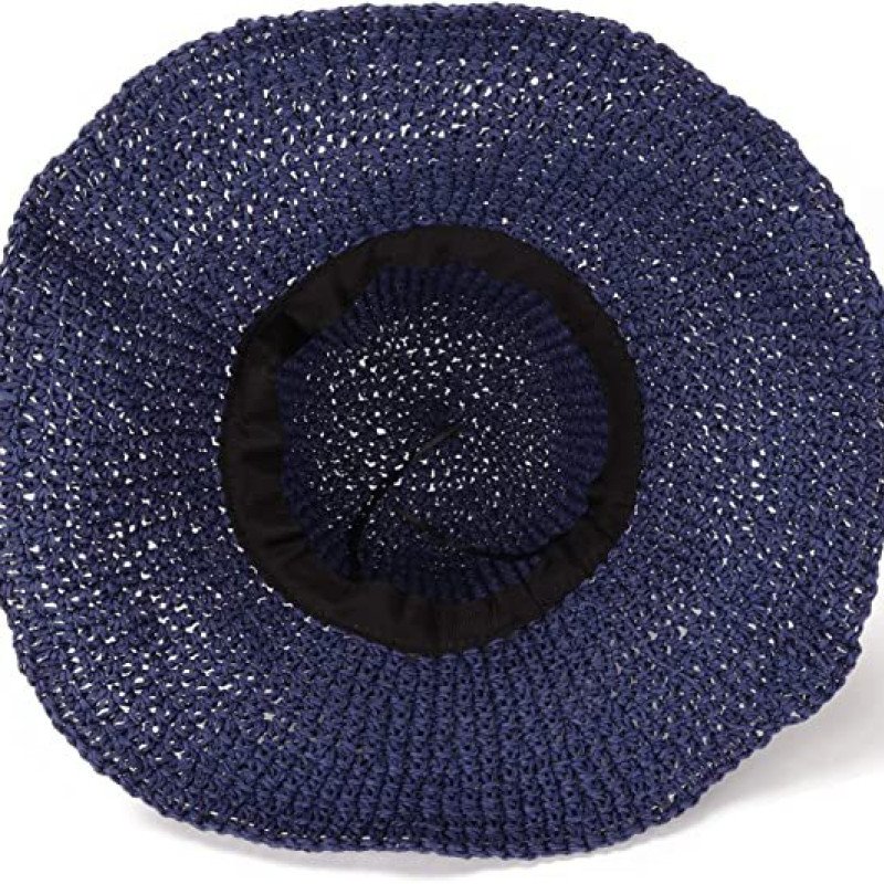 New Women's Large brimmed Sunscreen Sun Hat Fashionable and Versatile Foldable Wide brimmed Travel Straw Hat