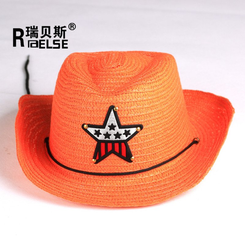 Children's hat, summer denim sun hat, five pointed star beach sun hat for boys and girls, sun hat, sun resistant straw hat