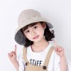 Children's empty top hat, summer checkered baby sun protection and sunshade hat, parent-child Korean version, girl princess sun fisherman hat