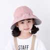Children's empty top hat, summer checkered baby sun protection and sunshade hat, parent-child Korean version, girl princess sun fisherman hat