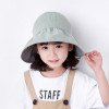 Children's empty top hat, summer checkered baby sun protection and sunshade hat, parent-child Korean version, girl princess sun fisherman hat