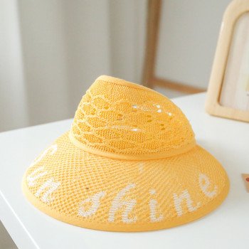 Summer Outdoor Empty Top Hat American Fashion Sunshade Hat Women's Beach Cycling Outdoor Sunscreen Hat Letter Straw Hat Women