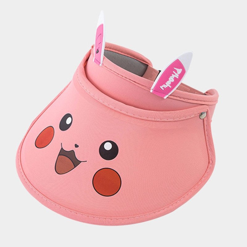 Cartoon children's hats for boys and girls, summer sun hats, empty top sun protection hats, baby thin breathable cool hats