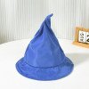 Children's pointed pointed sun protection big brim fisherman hat Korean version spring/summer new hat Children's wizard hat basin hat