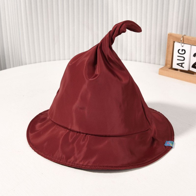 Children's pointed pointed sun protection big brim fisherman hat Korean version spring/summer new hat Children's wizard hat basin hat