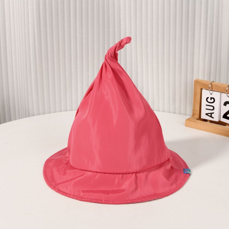 Children's pointed pointed sun protection big brim fisherman hat Korean version spring/summer new hat Children's wizard hat basin hat