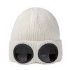 Hats, autumn and winter men and women windproof glasses, plush ski knitted hat, warm wool hat