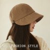 Minimalist style twill corduroy duckbill hats, autumn and winter fisherman hats for women